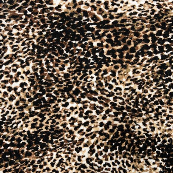 ANNE KLEIN SPORT 3/4 Sleeve Leopard Print T-Shirt Top (Multi | Size S/M) - Picture 4 of 5